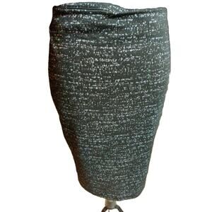 Vince Camuto black Marbled pencil skirt Womens Size 2 Rear Zipper, Vent, Lined